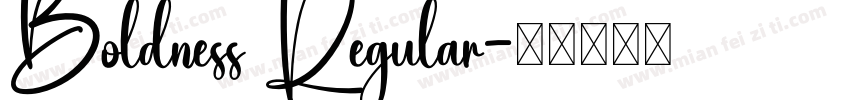 Boldness Regular字体转换